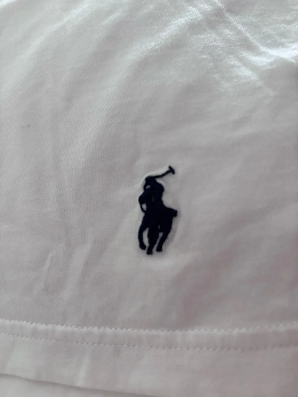 Polo by Ralph Lauren White T-shirt with embroidered polo on hem